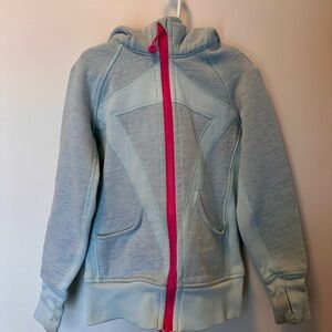 Ivivva Light Teal Hoodie with Pink Zipper